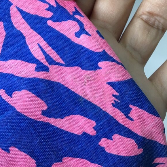 Lilly Pulitzer Women's Pink Blue Long Sleeve Pima Cotton Shift Dress Size Medium - Picture 9 of 15